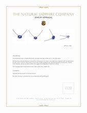 0.69 Ct. Blue Sapphire Solitaire Necklace, 14K White Gold Appraisal