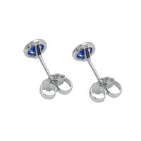 0.40 Ct.Tw. Blue Sapphire Studs Earrings, 14K White Gold Image