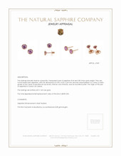 0.85 Ct.Tw.Total Carat Weight Pink Sapphire Studs Earrings, 14K Rose Gold Appraisal