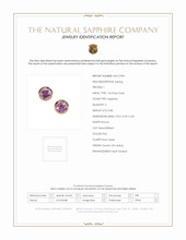 0.85 Ct.Tw.Total Carat Weight Pink Sapphire Studs Earrings, 14K Rose Gold Scan Report