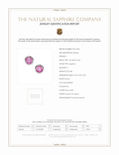 0.80 Ct.Tw. Pink Sapphire Studs Earrings, 14K White Gold Scan Report