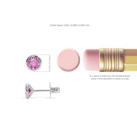 0.80 Ct.Tw. Pink Sapphire Studs Earrings, 14K White Gold Image