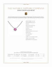 0.42 Ct. Pink Sapphire Bezel Necklace, 14K White Gold Scan Report