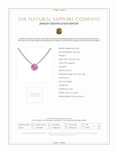 0.42 Ct. Pink Sapphire Bezel Necklace, 14K White Gold Scan Report