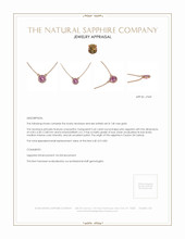 0.42 Ct. Pink Sapphire Bezel Necklace, 14K Rose Gold Appraisal