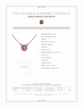 0.42 Ct. Pink Sapphire Bezel Necklace, 14K Rose Gold Scan Report