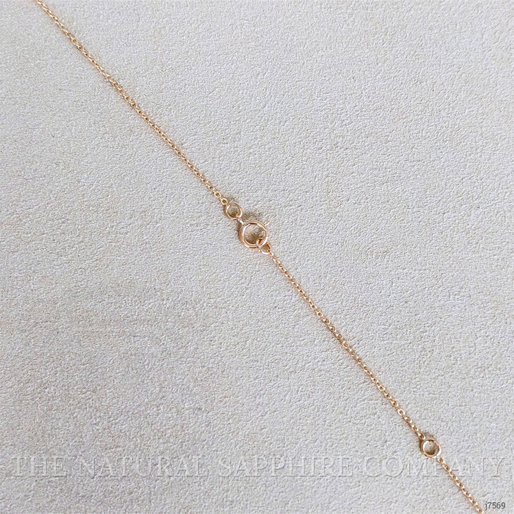 0.42 Ct. Pink Sapphire Bezel Necklace, 14K Rose Gold