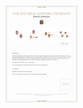 0.50 Ct.Tw. Pink Sapphire Studs Earrings, 14K Rose Gold Appraisal