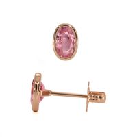 0.50 Ct.Tw. Pink Sapphire Studs Earrings, 14K Rose Gold Image