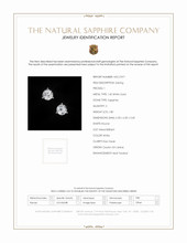 1.80 Ct.Tw.Total Carat Weight Sapphire Studs Earrings, 14K White Gold Scan Report