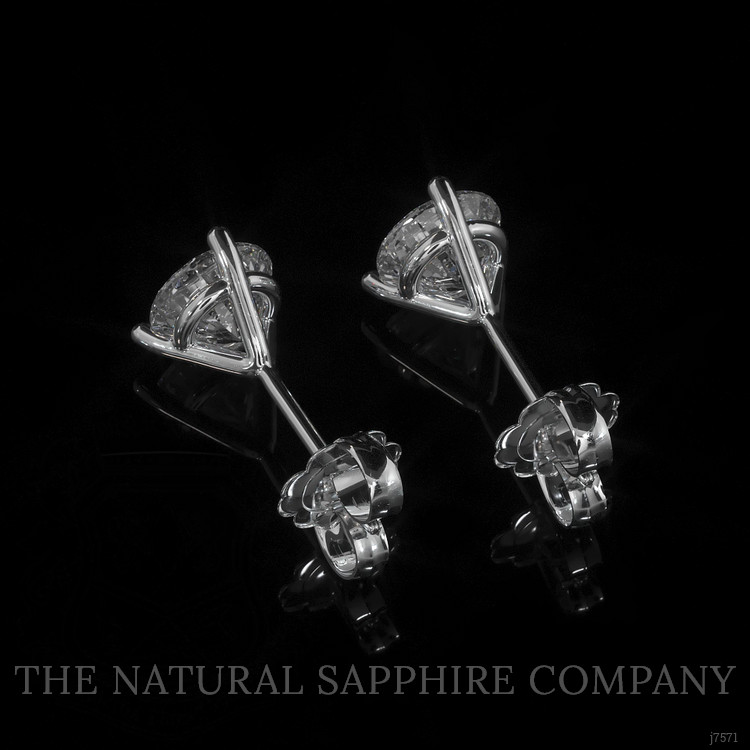 1.80 Ct.Tw. White Sapphire Studs Earrings, 14K White Gold