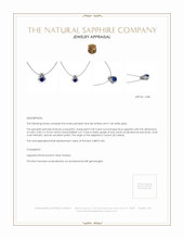 0.30 Ct. Blue Sapphire Solitaire Pendant, 14K White Gold Appraisal