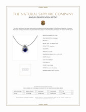 0.30 Ct. Blue Sapphire Solitaire Pendant, 14K White Gold Scan Report