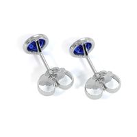 0.75 Ct.Tw. Blue Sapphire Studs Earrings, 14K White Gold Image
