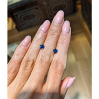 1.25&nbsp;Ct.Tw.Total Carat Weight Blue Sapphire Studs Earrings, 14K White Gold Life Style