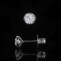 0.45 Ct.Tw. White Sapphire Studs Earrings, 14K White Gold Image