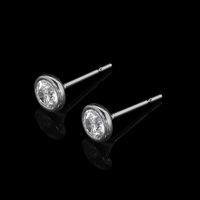 0.45 Ct.Tw. White Sapphire Studs Earrings, 14K White Gold Image