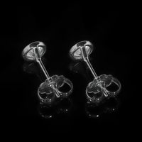0.45 Ct.Tw. White Sapphire Studs Earrings, 14K White Gold Image