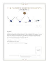 0.45 Ct. Blue Sapphire Bezel Necklace, 14K White Gold Appraisal