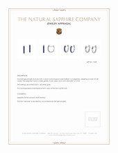 0.38 Ct.Tw.Total Carat Weight Blue Sapphire Hoops Earrings, 14K White Gold Appraisal