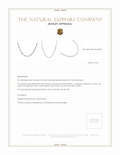 1.80 Ct. Sapphire Accent Stones Necklace, 18K White Gold Appraisal