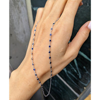 1.80 Ct. Blue Sapphire Accent Stones Necklace, 18K White Gold Life Style