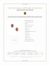 0.65 Ct.Tw.Total Carat Weight Sapphire Natural Diamond Pave Earrings, 14K Rose Gold Scan Report