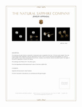 1.30&nbsp;Ct.Tw.Total Carat Weight White Sapphire Studs Earrings, 14K Yellow Gold Appraisal