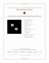 1.30 Ct.Tw.Total Carat Weight White Sapphire Studs Earrings, 14K Yellow Gold Scan Report