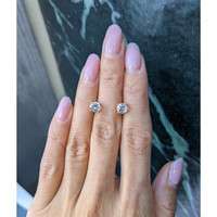 1.30&nbsp;Ct.Tw.Total Carat Weight White Sapphire Studs Earrings, 14K Yellow Gold Life Style
