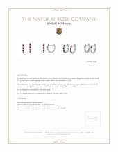 0.22 Ct.Tw. Ruby Natural Diamond Pave Earrings, 14K White Gold Appraisal