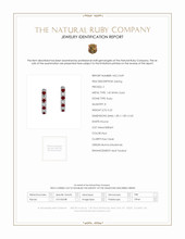 0.22 Ct.Tw.Total Carat Weight Ruby and Natural Diamond Pave Earrings, 14K White Gold Scan Report