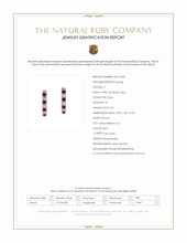 0.22 Ct.Tw.Total Carat Weight Ruby and Natural Diamond Pave Earrings, 14K White Gold Scan Report