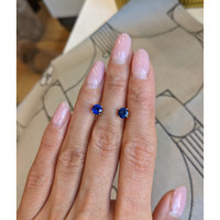 1.25&nbsp;Ct.Tw.Total Carat Weight Blue Sapphire Studs Earrings, 14K Yellow Gold Life Style