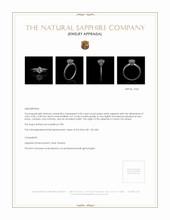 0.90 Ct. Sapphire Solitaire Ring, Platinum 950 Appraisal