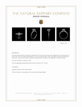 0.90 Ct. White Sapphire Solitaire Ring, Platinum 950 Appraisal