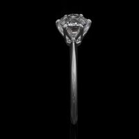 0.90 Ct. White Sapphire Solitaire Ring, Platinum 950 Image