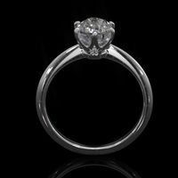 0.90 Ct. White Sapphire Solitaire Ring, Platinum 950 Image