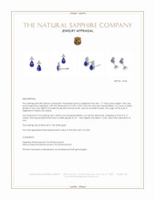 1.17 Ct.Tw.Total Carat Weight Blue Sapphire and Natural Diamond Studs Earrings, 14K White Gold Appraisal