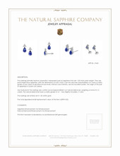 1.00 Ct.Tw.Total Carat Weight Sapphire Natural Diamond Accent Stones Earrings, 14K White Gold Appraisal