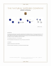 1.75&nbsp;Ct.Tw.Total Carat Weight Blue Sapphire Studs Earrings, 14K White Gold Appraisal