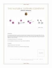 0.65 Ct.Tw. Pink Sapphire Studs Earrings, 14K White Gold Appraisal