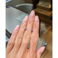 0.65&nbsp;Ct.Tw.Total Carat Weight Pink Sapphire Studs Earrings, 14K White Gold Life Style