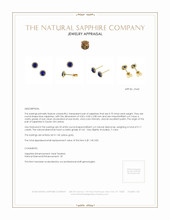 0.75 Ct.Tw. Blue Sapphire and Natural Diamond Pave Earrings, 14K Yellow Gold Appraisal