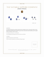 1.60 Ct.Tw.Total Carat Weight Blue Sapphire Studs Earrings, 14K White Gold Appraisal