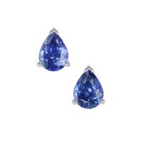 1.60 Ct.Tw.Total Carat Weight Sapphire Studs Earrings, 14K White Gold Video