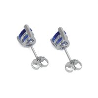 1.60 Ct.Tw.Total Carat Weight Sapphire Studs Earrings, 14K White Gold Image