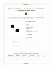 1.00 Ct.Tw. Blue Sapphire Studs Earrings, 14K White Gold Scan Report