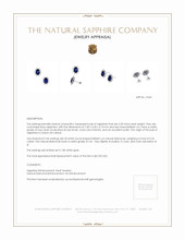 2.20 Ct.Tw.Total Carat Weight Blue Sapphire and Natural Diamond Halo Earrings, 18K White Gold Appraisal