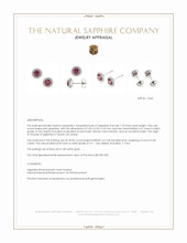 1.70 Ct.Tw.Total Carat Weight Pink Sapphire and Natural Diamond Pave Earrings, 18K White Gold Appraisal